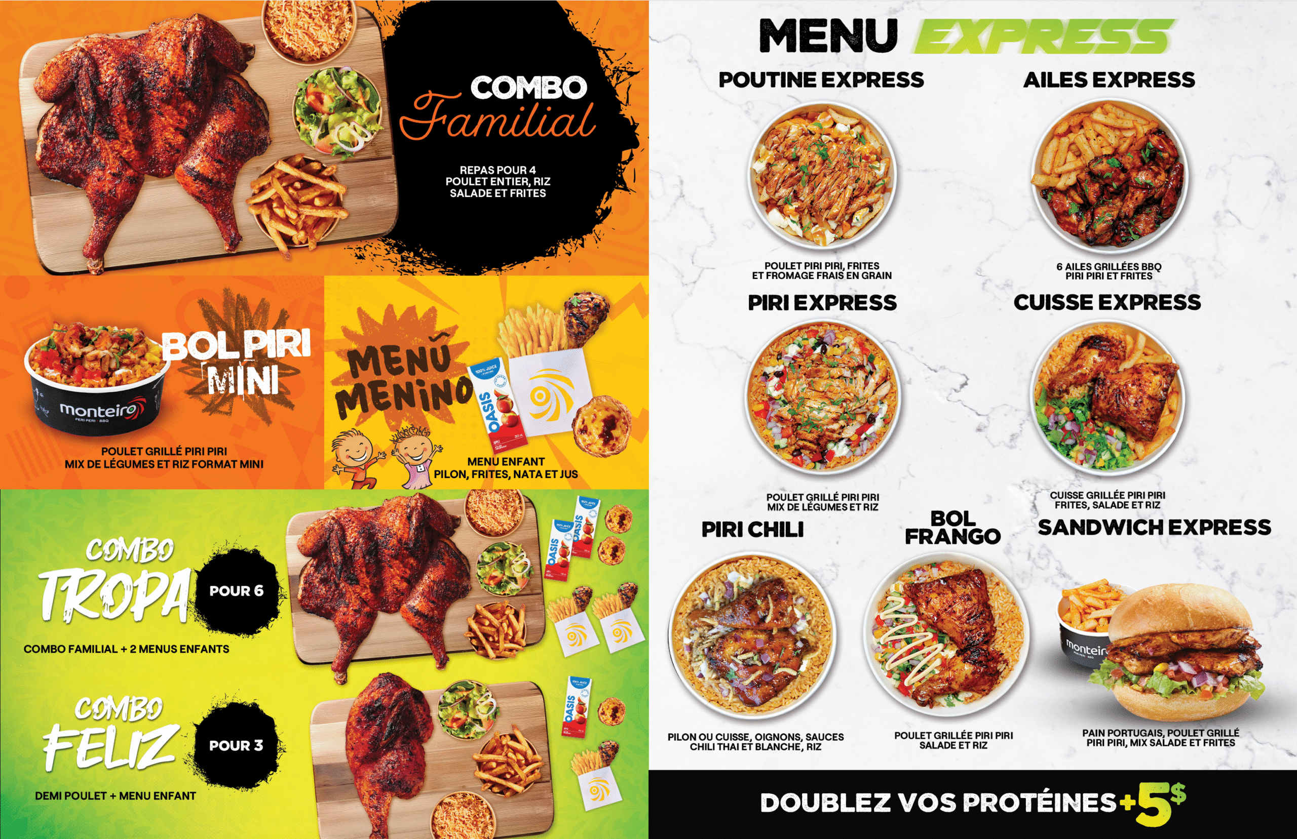 menu items from monteiro